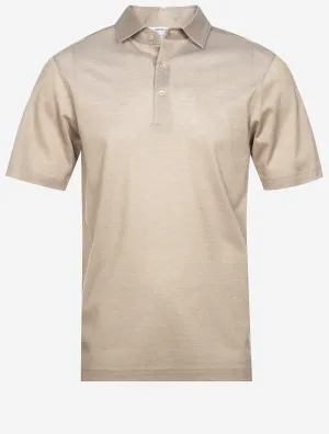 3 button Polo Shirt Beige