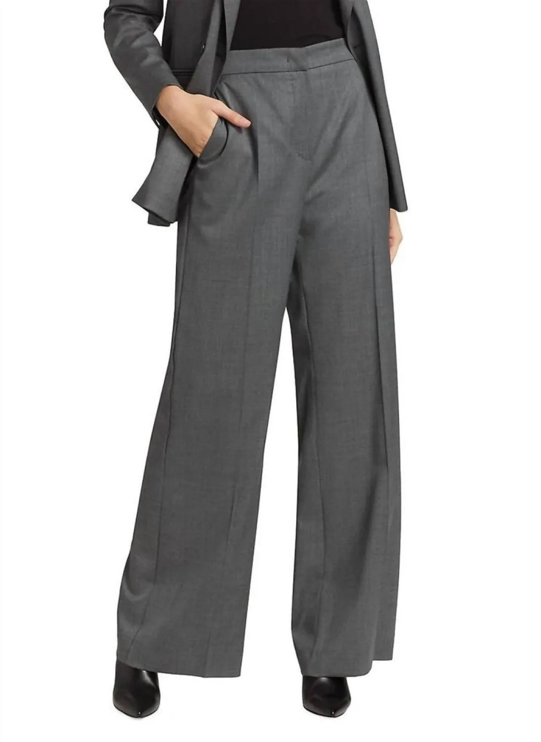 Abissi Double Breasted Jacket And Cesena Pant Suit In Grey