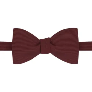 Berry Grosgrain Silk Cotton Bow Tie