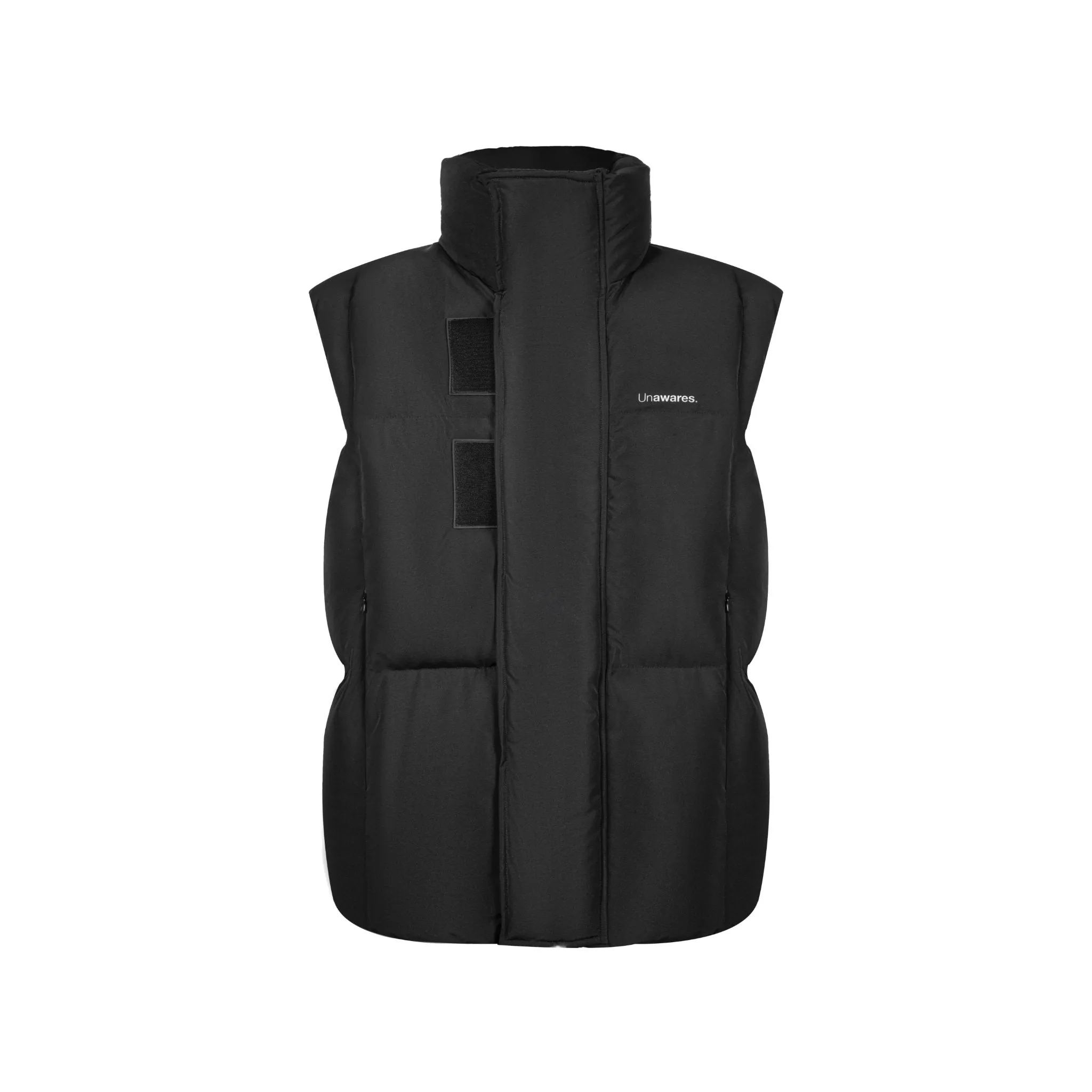 Black Square Velcro Cotton Vest