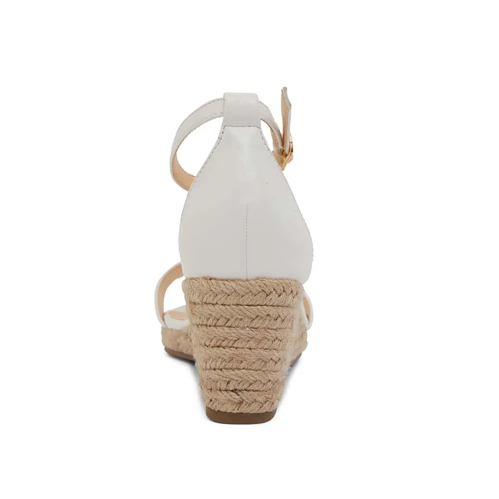 Bloom Espadrille in White Smooth