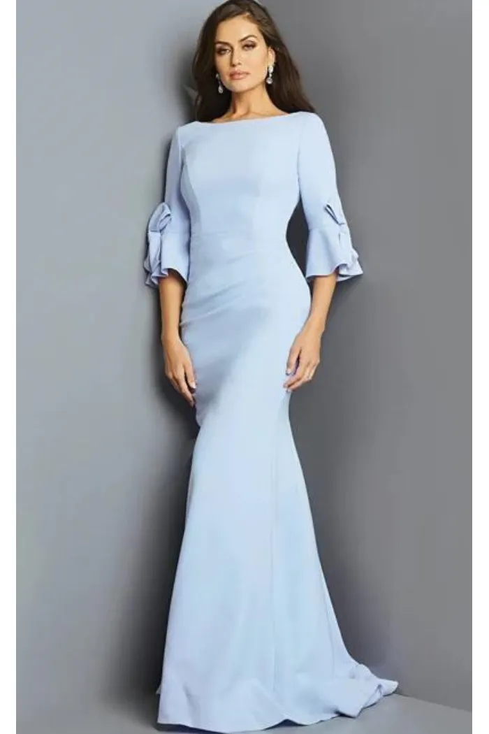 Boat Neck Evening Gown