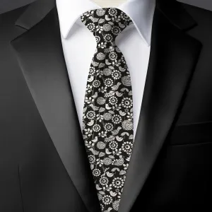 Chokore Black & Grey Silk Tie - Indian at Heart line