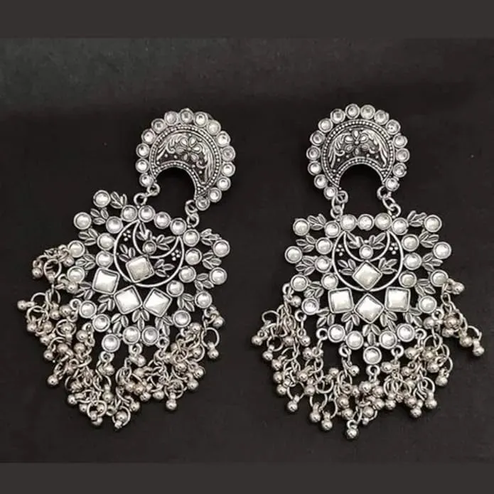 Combo Of 2 Oxidised Earrings Chandbalis