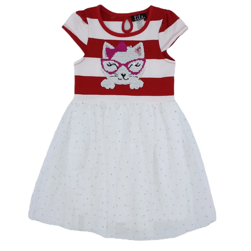 Disney Sparkle Tutu Dress With Striped Bodice - Kitty Cat