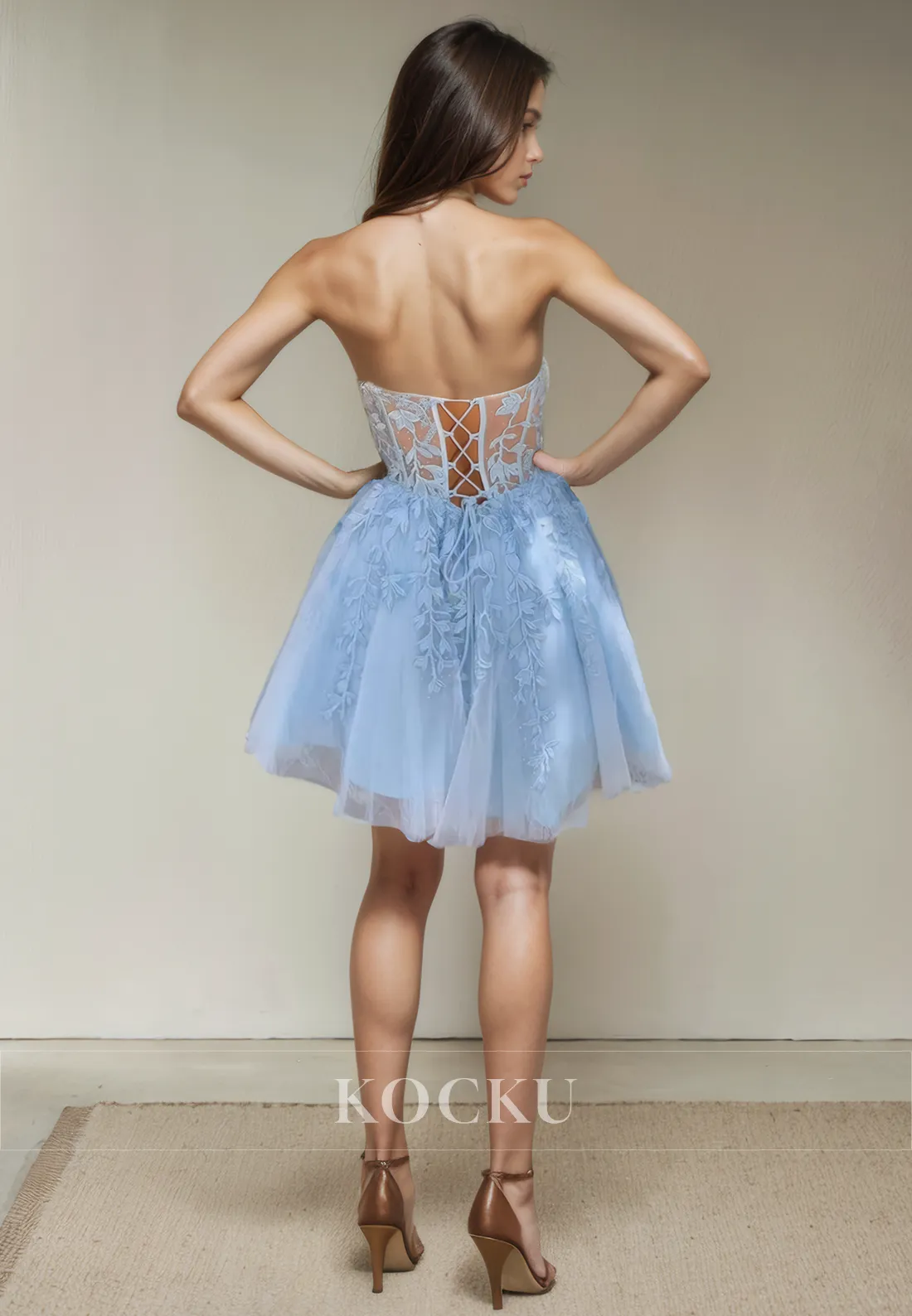 Elegant & Luxurious Off-Shoulder A-Line Appliques Party Homecoming Dress