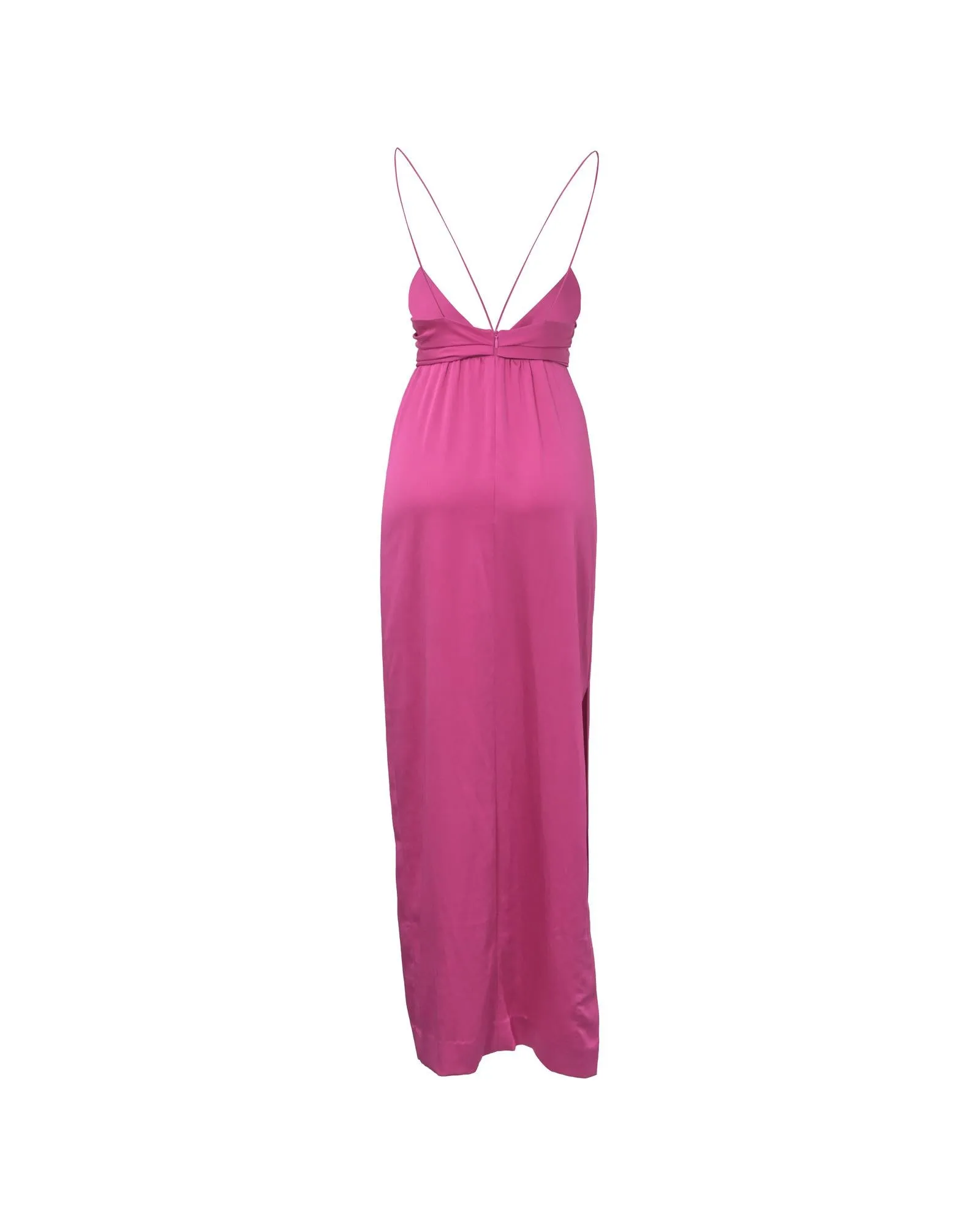 Elegant Long Backless Maxi Dress in Luxurious Polyester