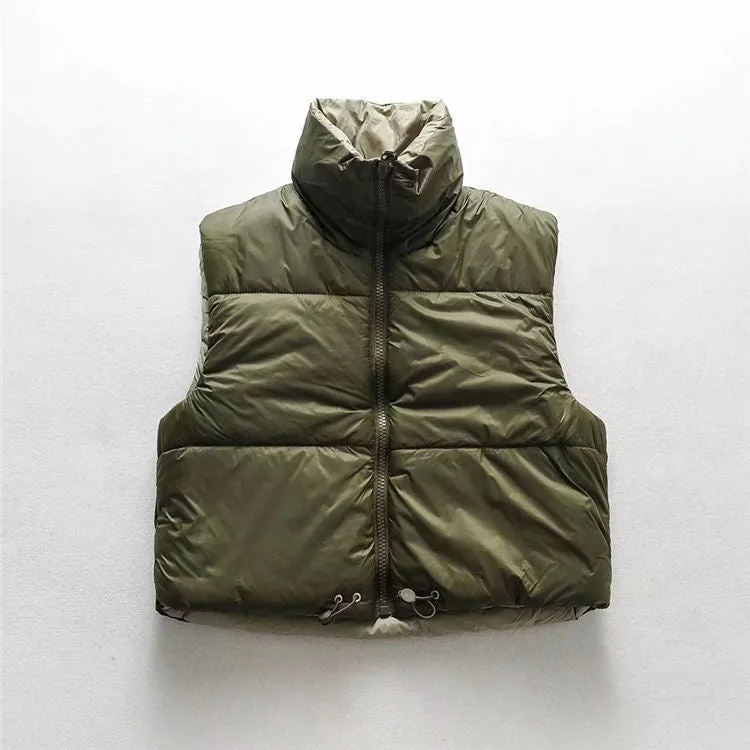 Fashion Reversible Double Size  Casual Winter Vest