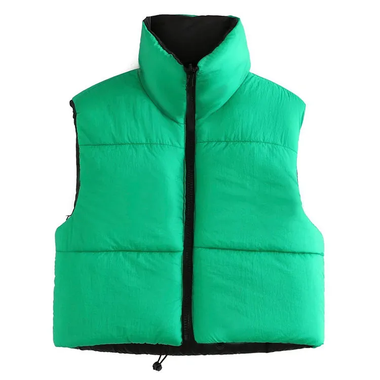 Fashion Reversible Double Size  Casual Winter Vest