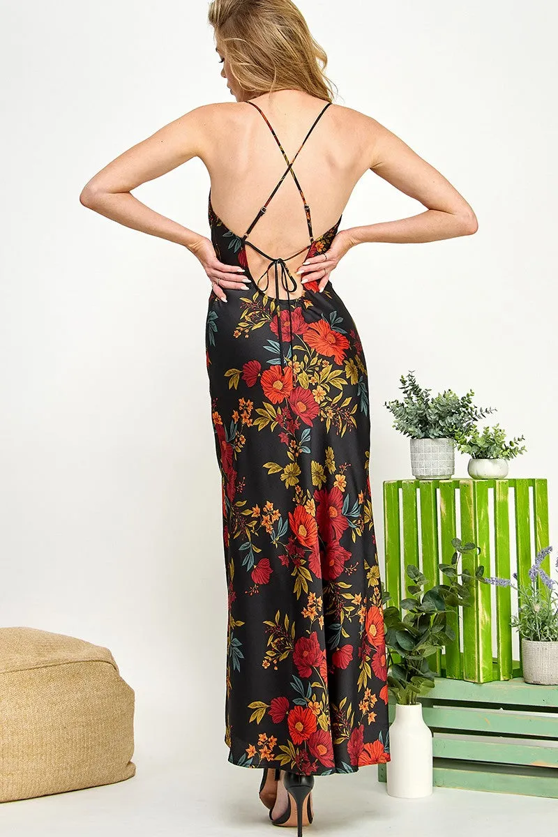 Floral Slit Maxi Dress