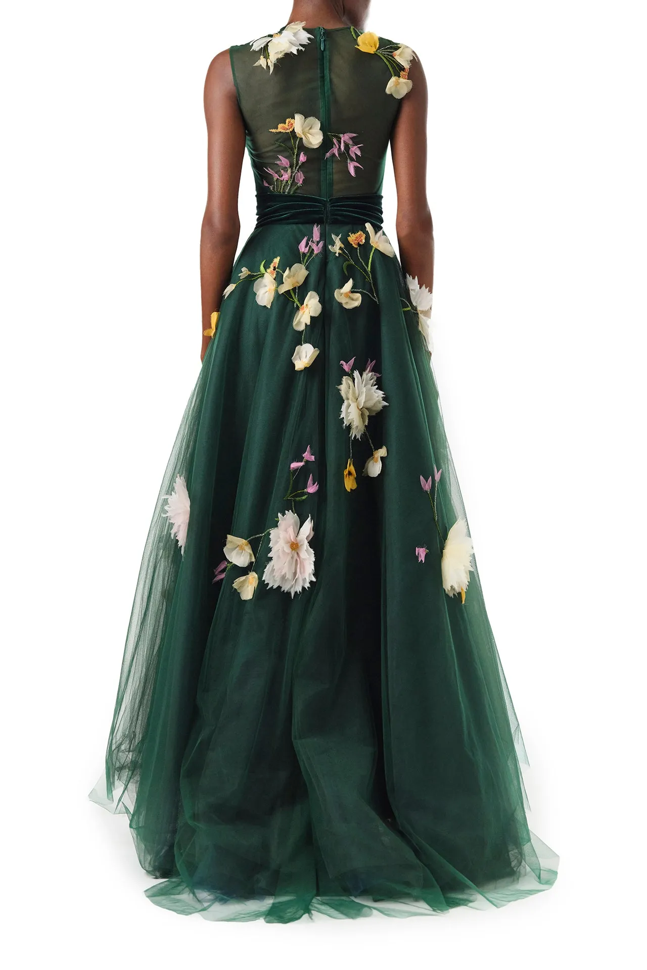 Floral Tulle Ball Gown