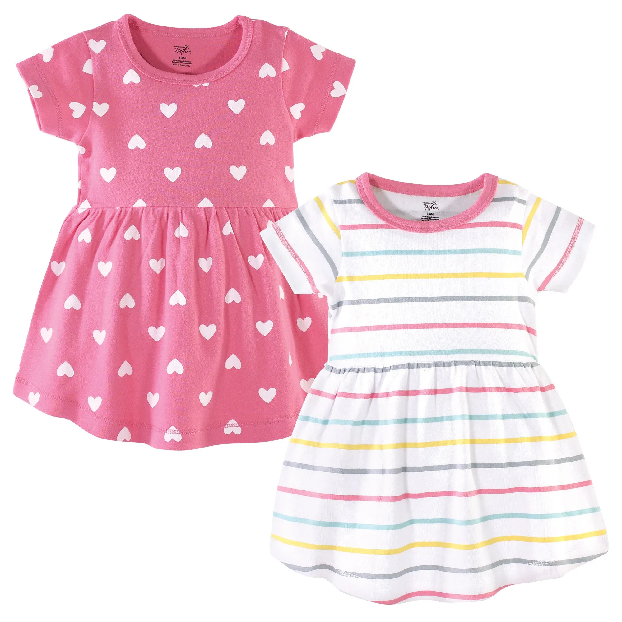 Hudson Baby Cotton Dresses, Candy Stripes