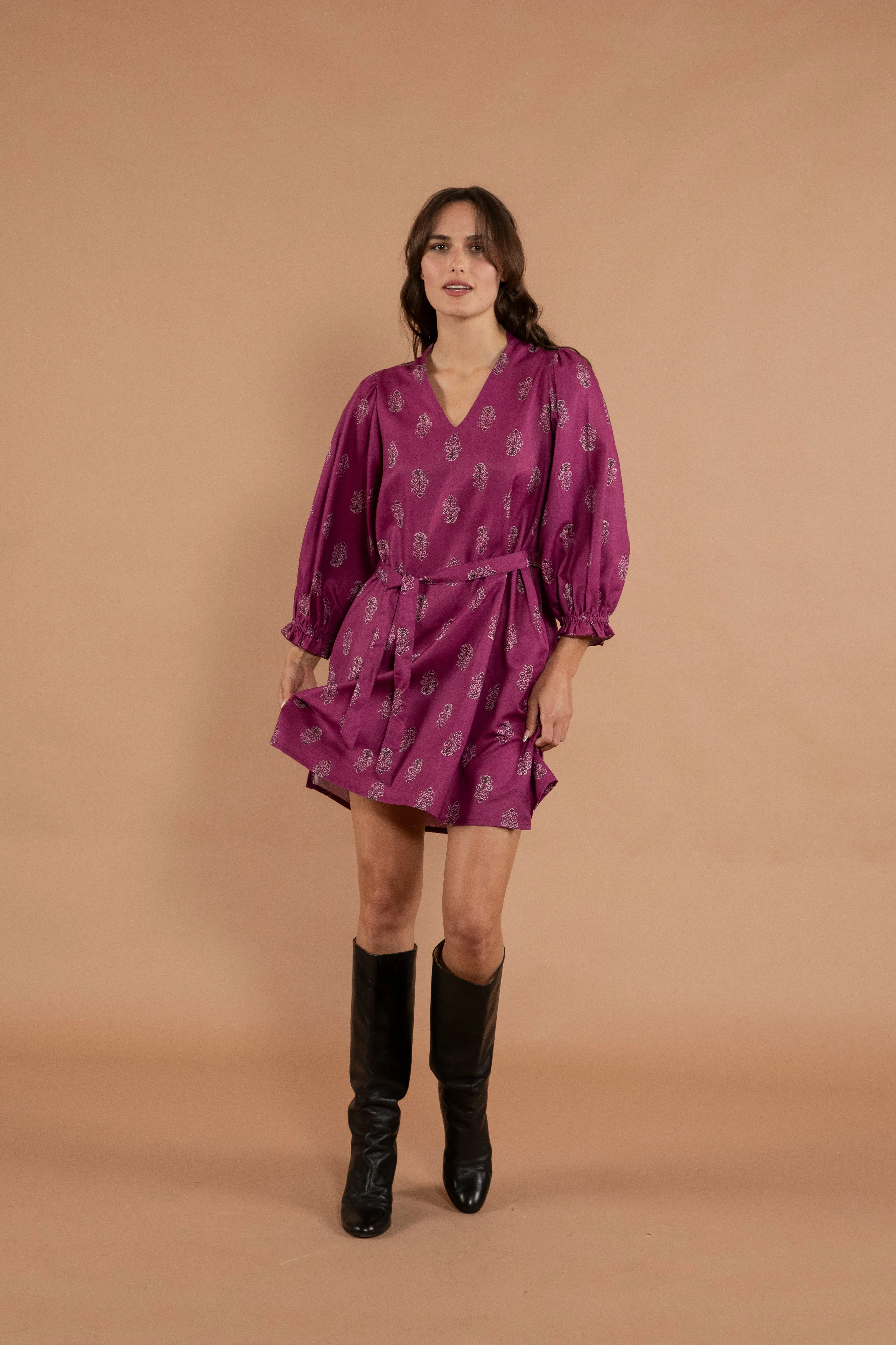 Jhansi L/S Short Tie Dress