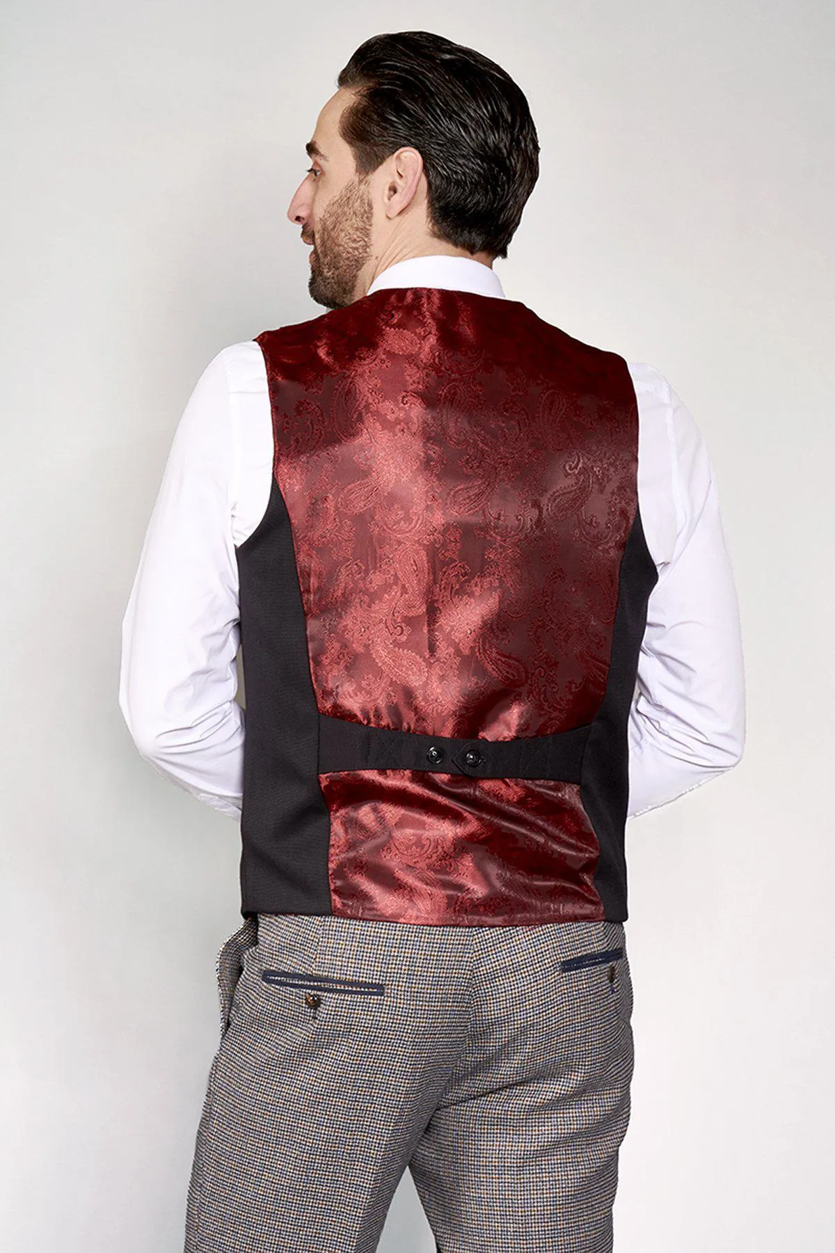 KELLY - Black Single Breasted Waistcoat