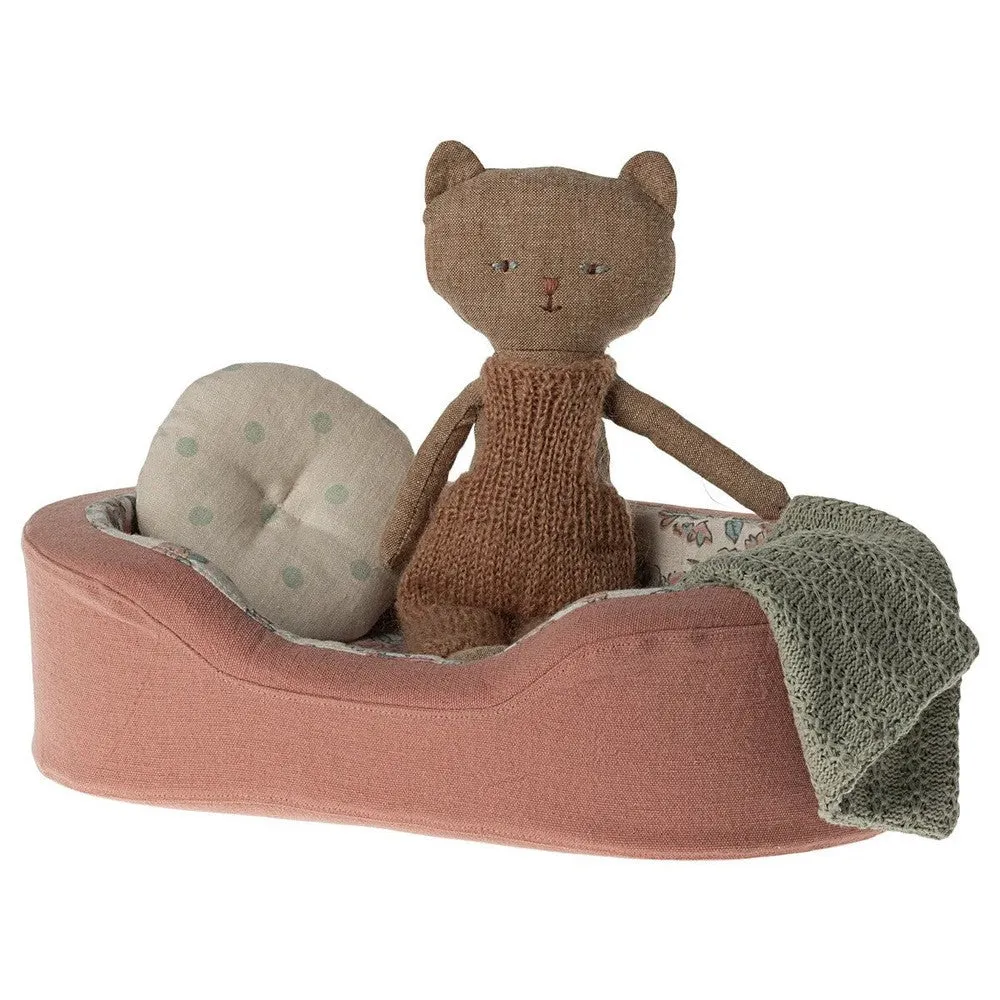 Maileg cozy basket, small - coral