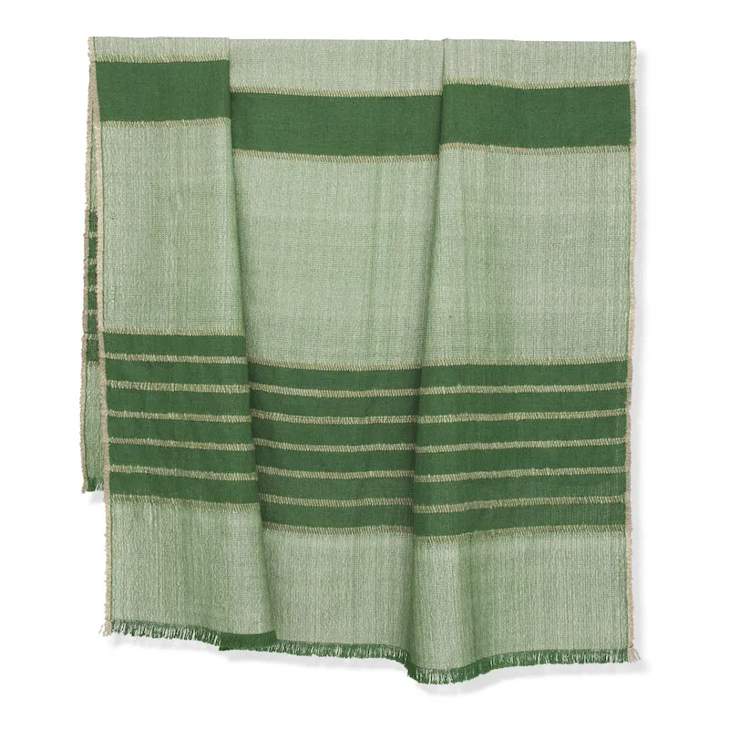 Manta in Green Alpaca Bedcover and Throw