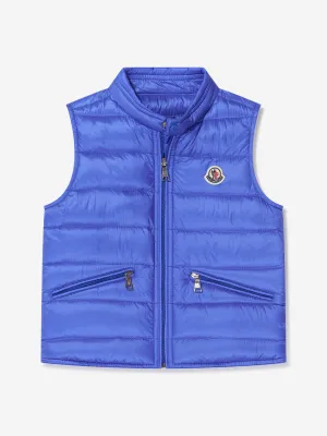 Moncler Enfant Boys Down Padded Gui Gilet in Blue