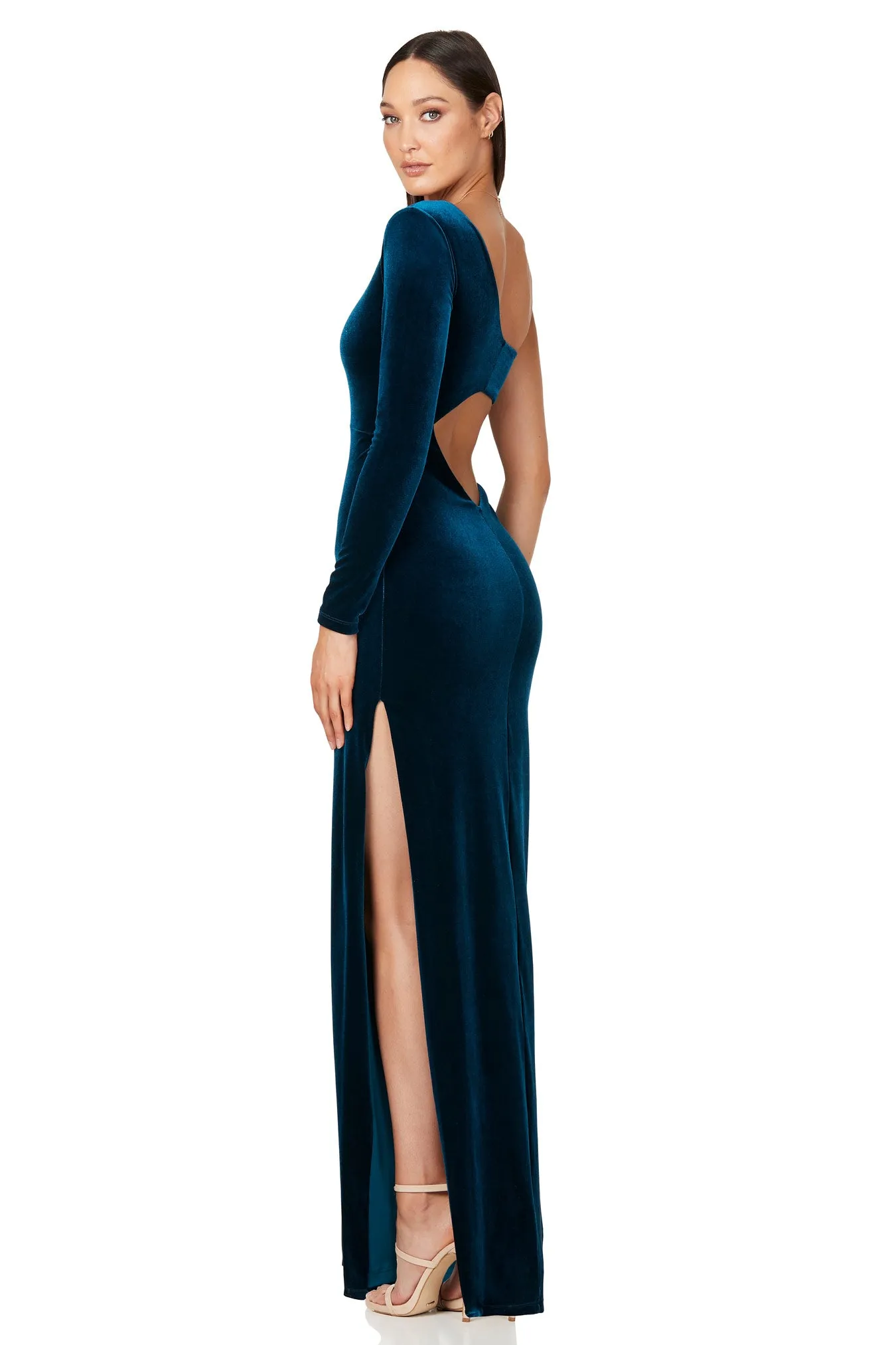 NOOKIE Dejavu Gown (Teal velvet) - RRP $309