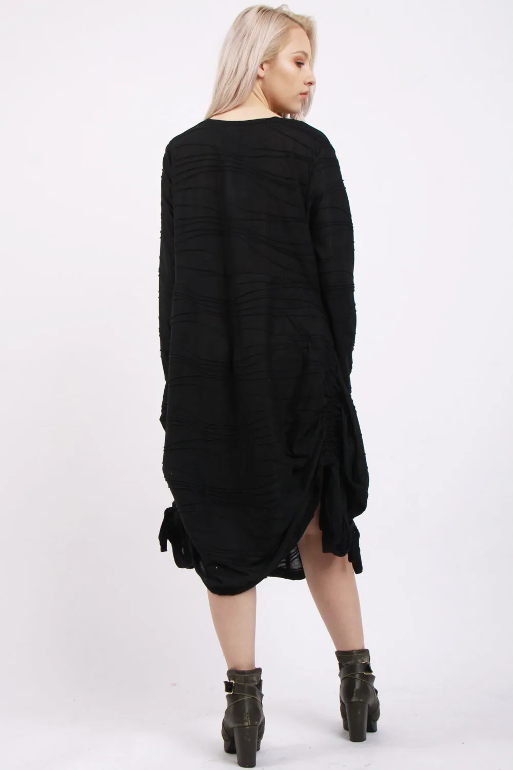 Oversized Pleated Style Classic Dress