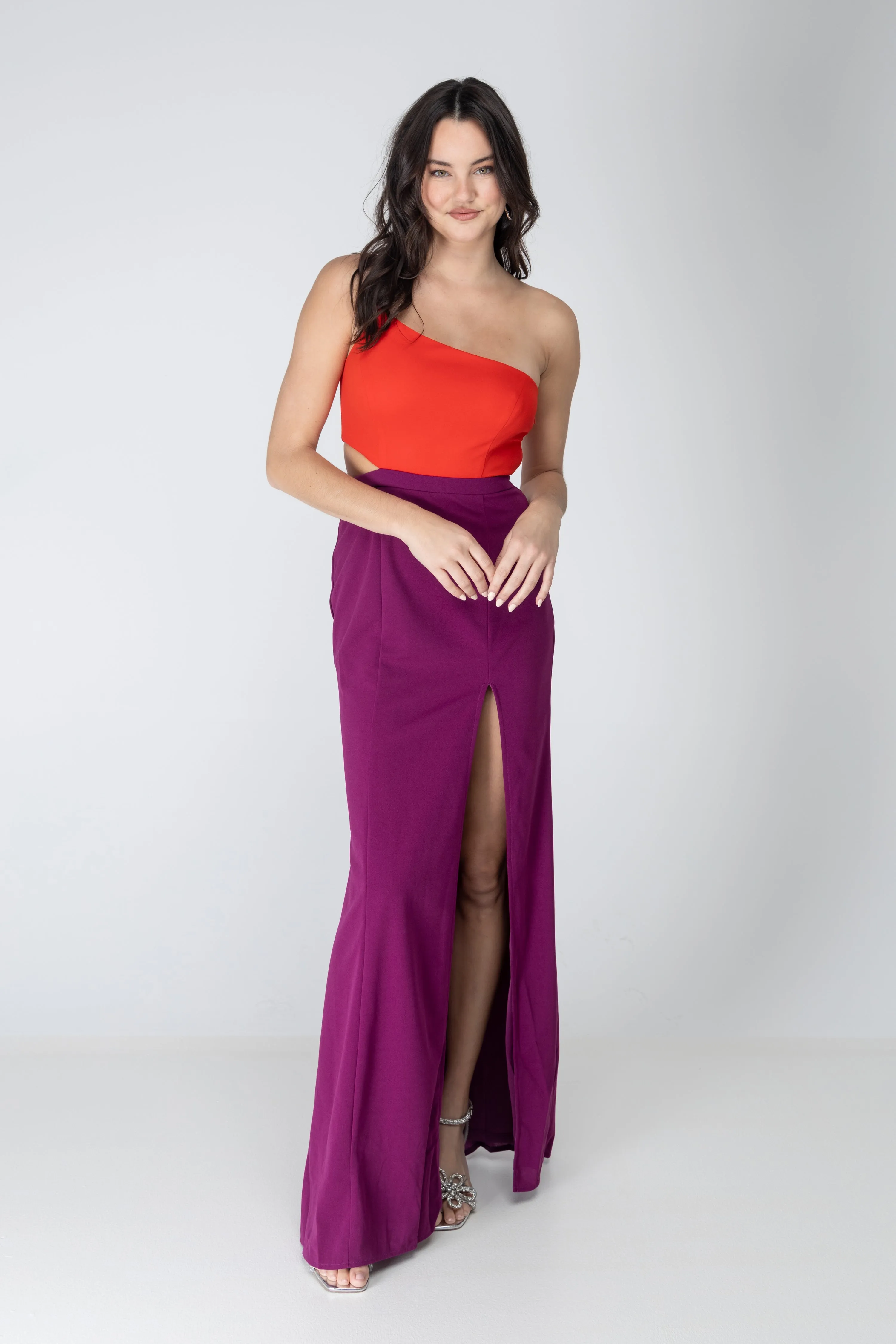 Secret Happiness Color Block Maxi Dress