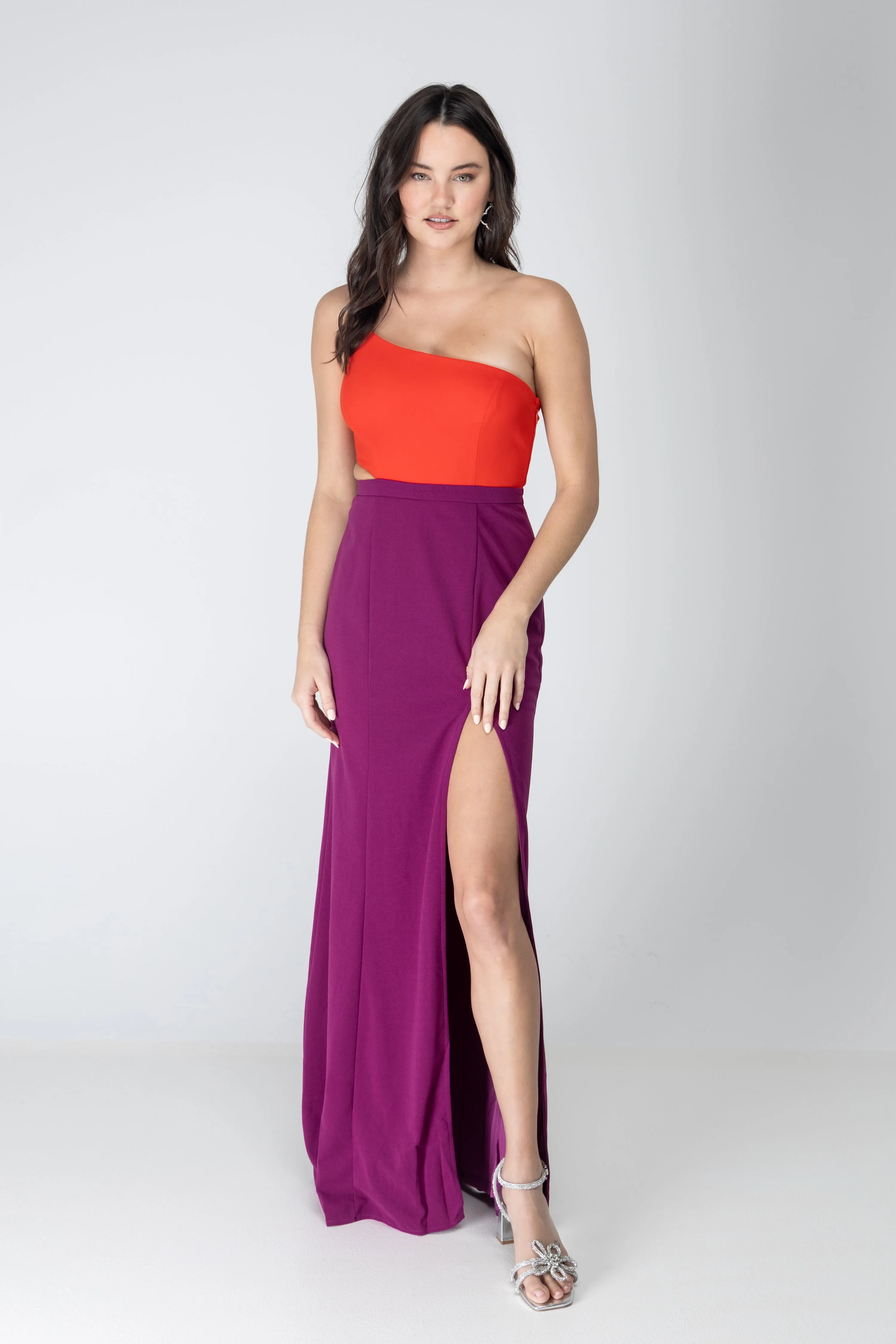 Secret Happiness Color Block Maxi Dress