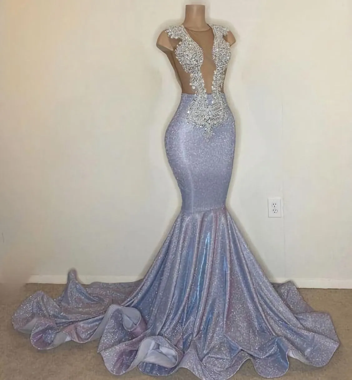 Sequins Prom Dresses Mermaid Prom Dresses Sparkly Prom Dresses