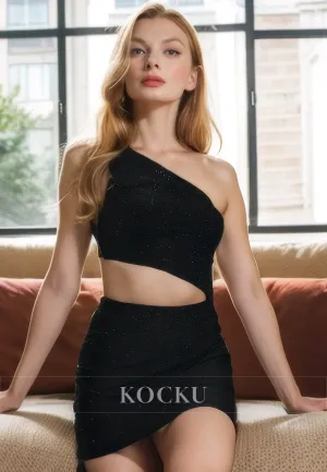 Sexy & Hot One Shoulder Sleeveless Sheath Party Homecoming Dress