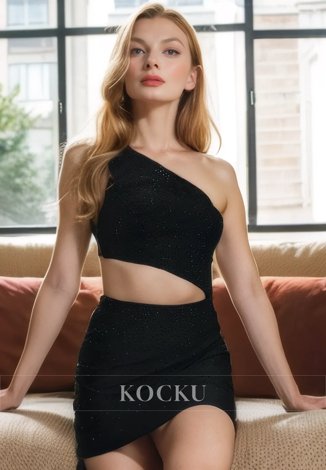 Sexy & Hot One Shoulder Sleeveless Sheath Party Homecoming Dress