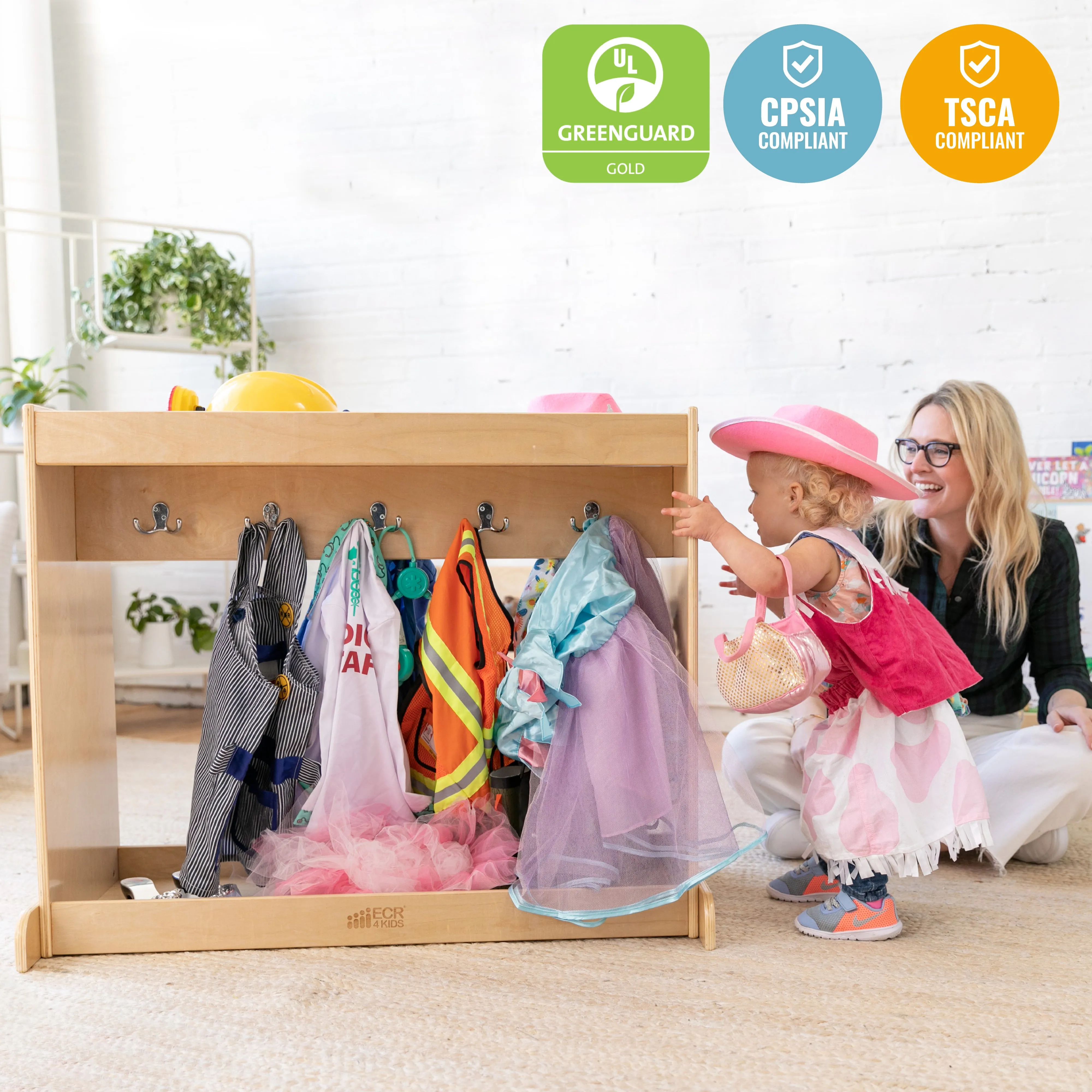 Streamline Toddler Dress-Up Island, Costume Organizer