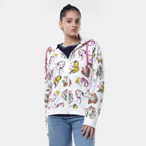 Teens Girls Fleece Printed Jacket