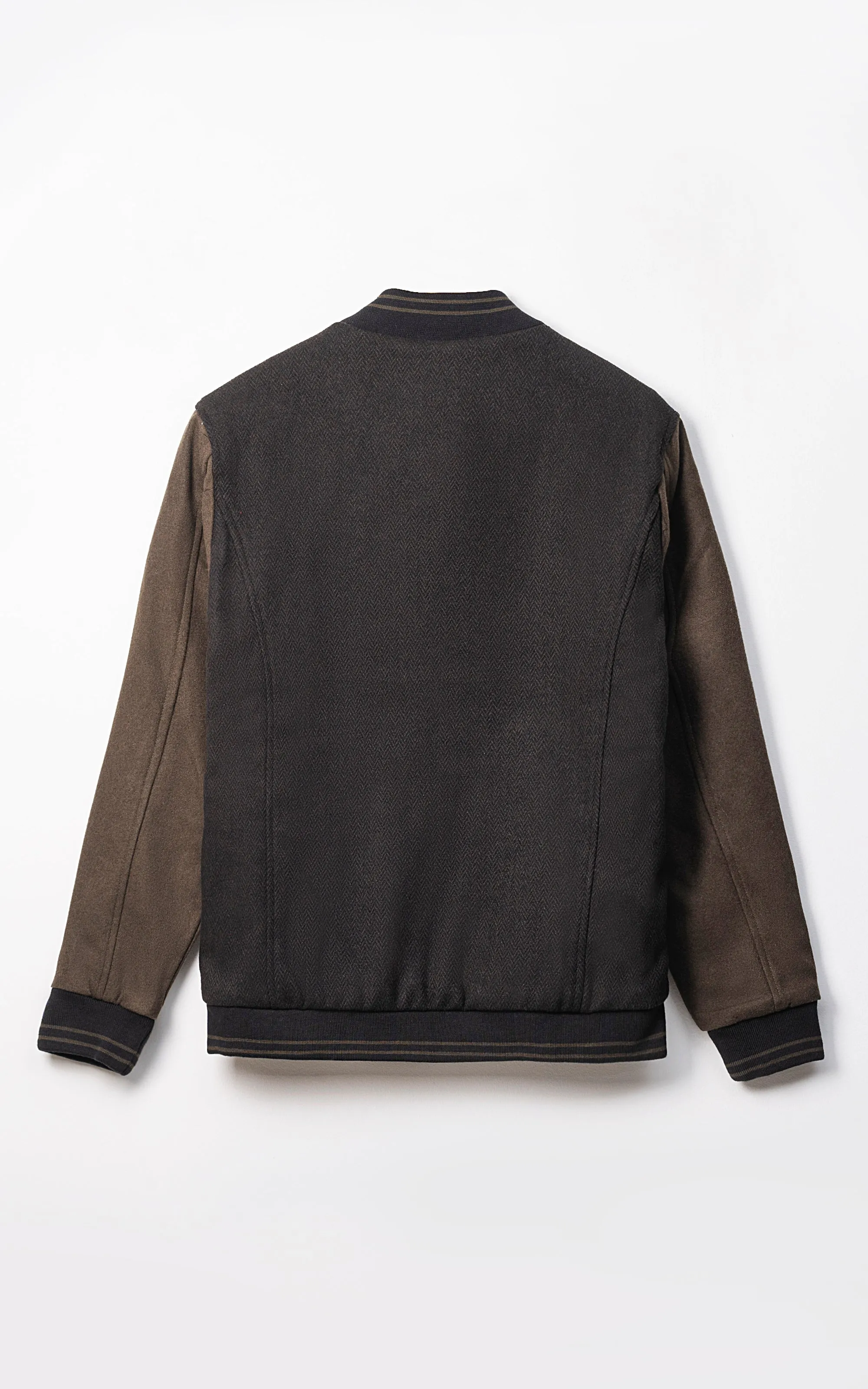 WOOLEN JACKET BROWN BLACK